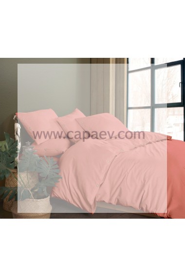 Taş Yıkama Nevresim Takımı Tek Renk ( çift kişilik )-tarçın